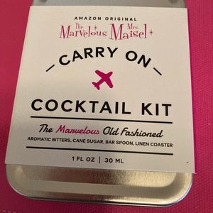 Carry on Cocktail Kit- The Marvelous Mrs. Maisel. Includes map pictured